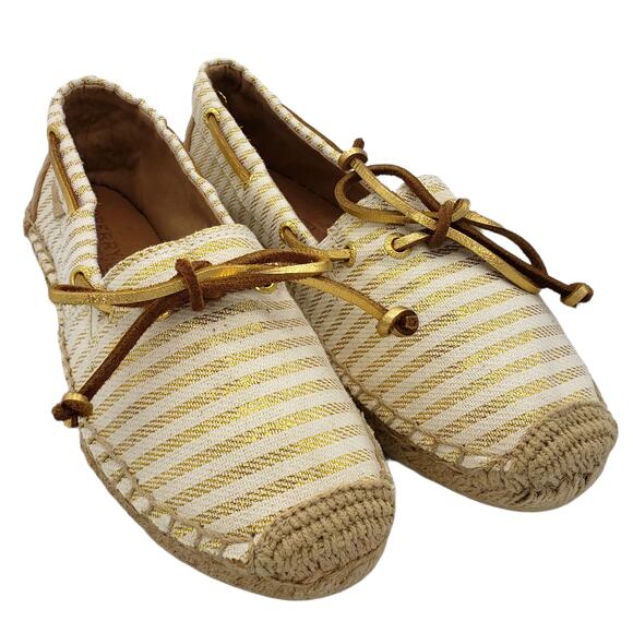 2/20 SALE Sperry Katama SAND/GOLD espadrille flats - Picture 2 of 10